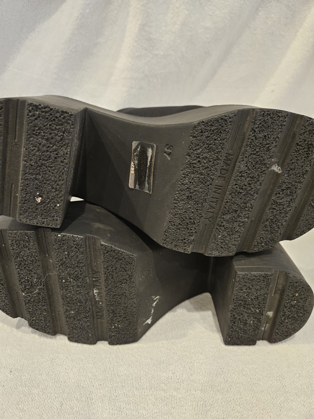Steve Madden 37 Black Platform Slide Sandals Italy 90s Slinky 30 Mules 6.5 Y2K - Picture 7 of 7